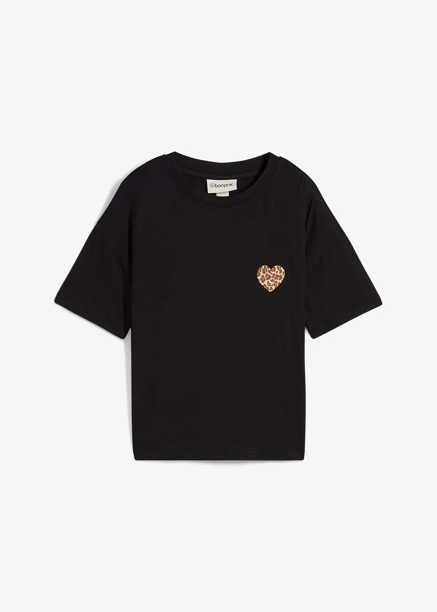 Verkürztes Shirt mit überschnittener Schulter