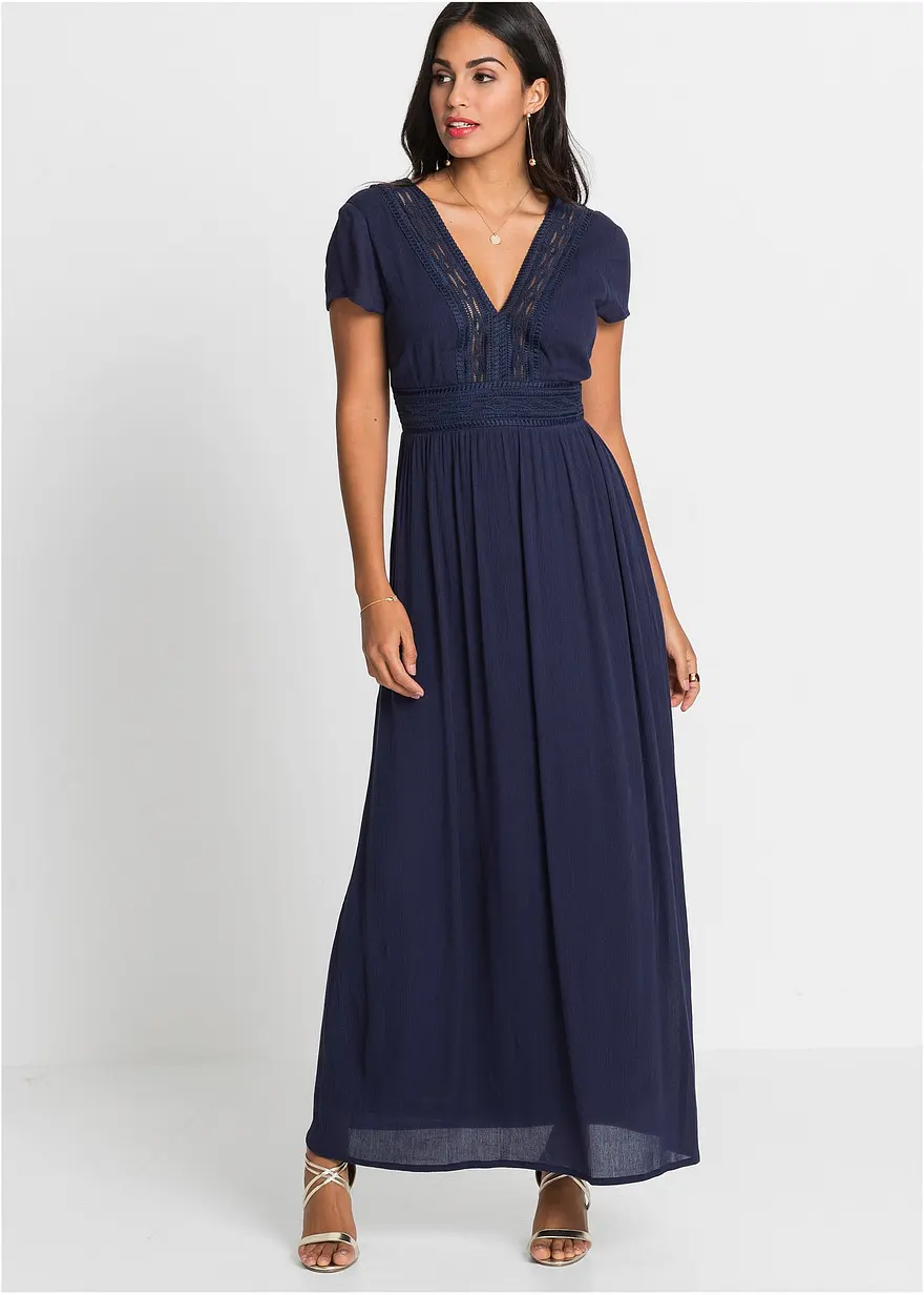 Sommer-Maxikleid mit Spitze, Kurzgröße