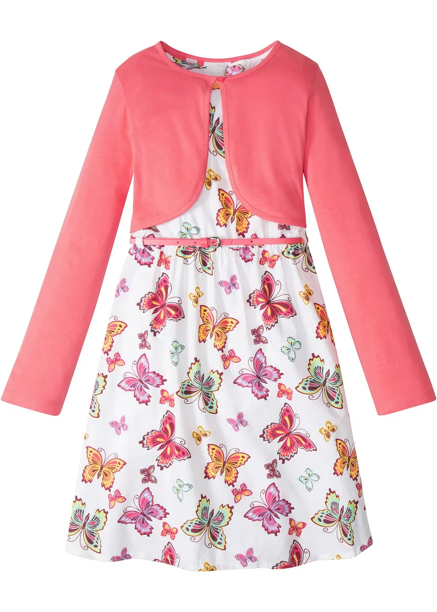 Kleid + Gürtel + Bolero (3-tlg. Set)