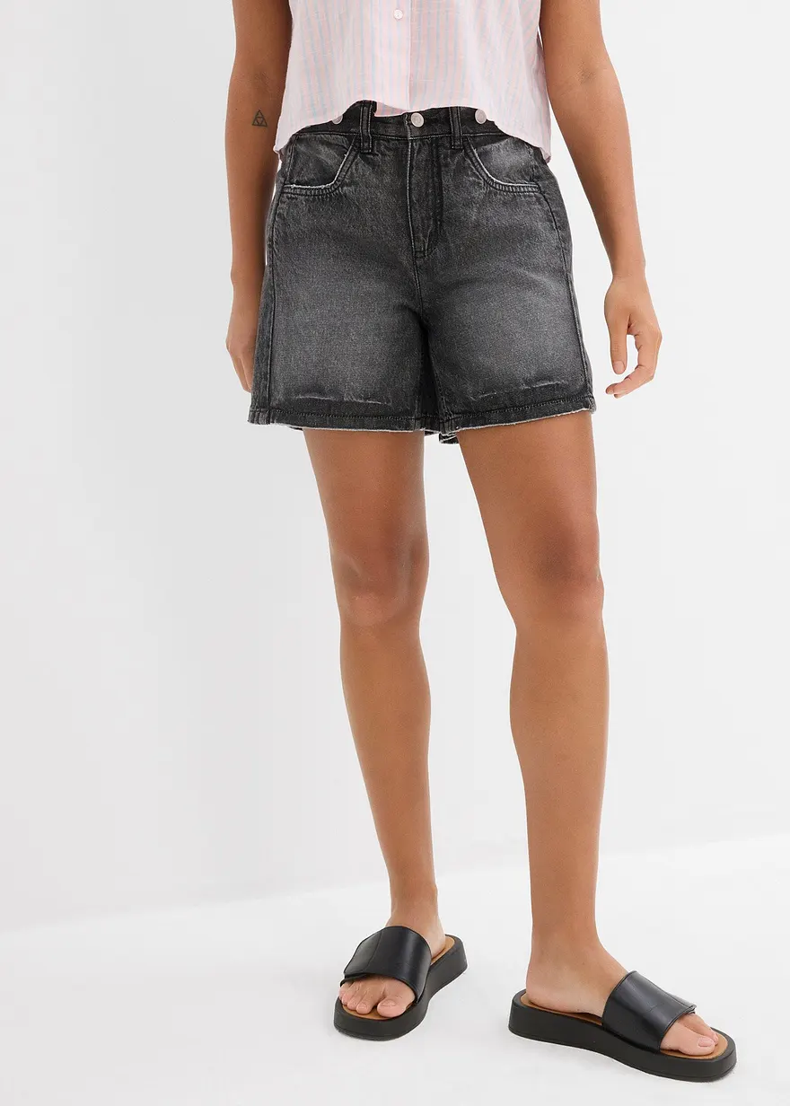 Jeans-Shorts Mid Waist, Low Stretch