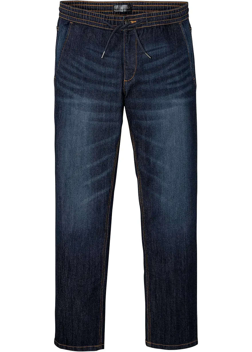 Leichte Regular Fit Stretch-Schlupfjeans, Straight