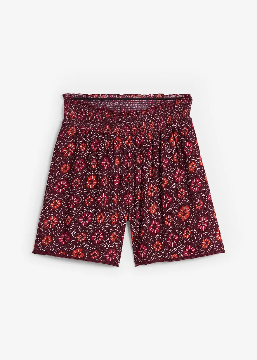 Bedruckte Schlupf-Shorts mit Gummibund
