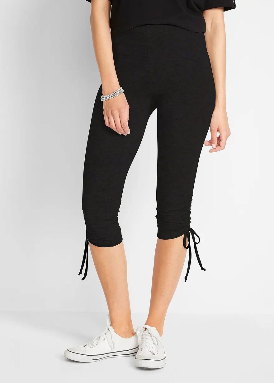 Capri-Leggings mit Raffung (2er Pack)