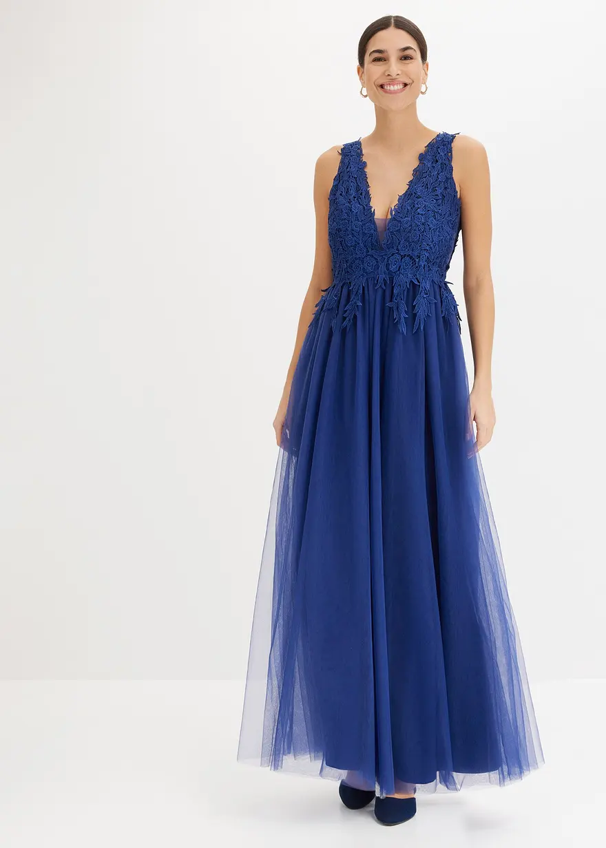 Maxikleid aus Tüll und Spitze