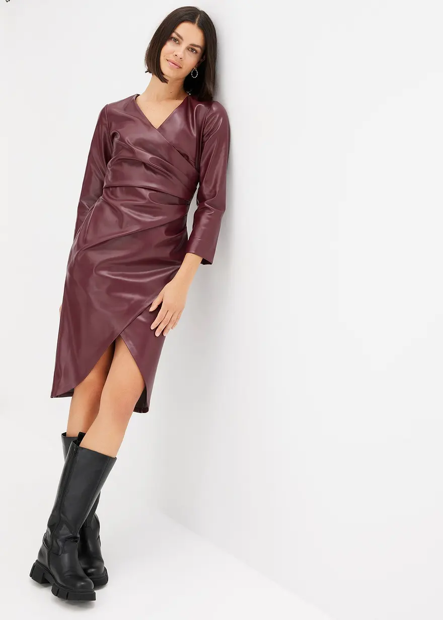 Lederimitat-Kleid
