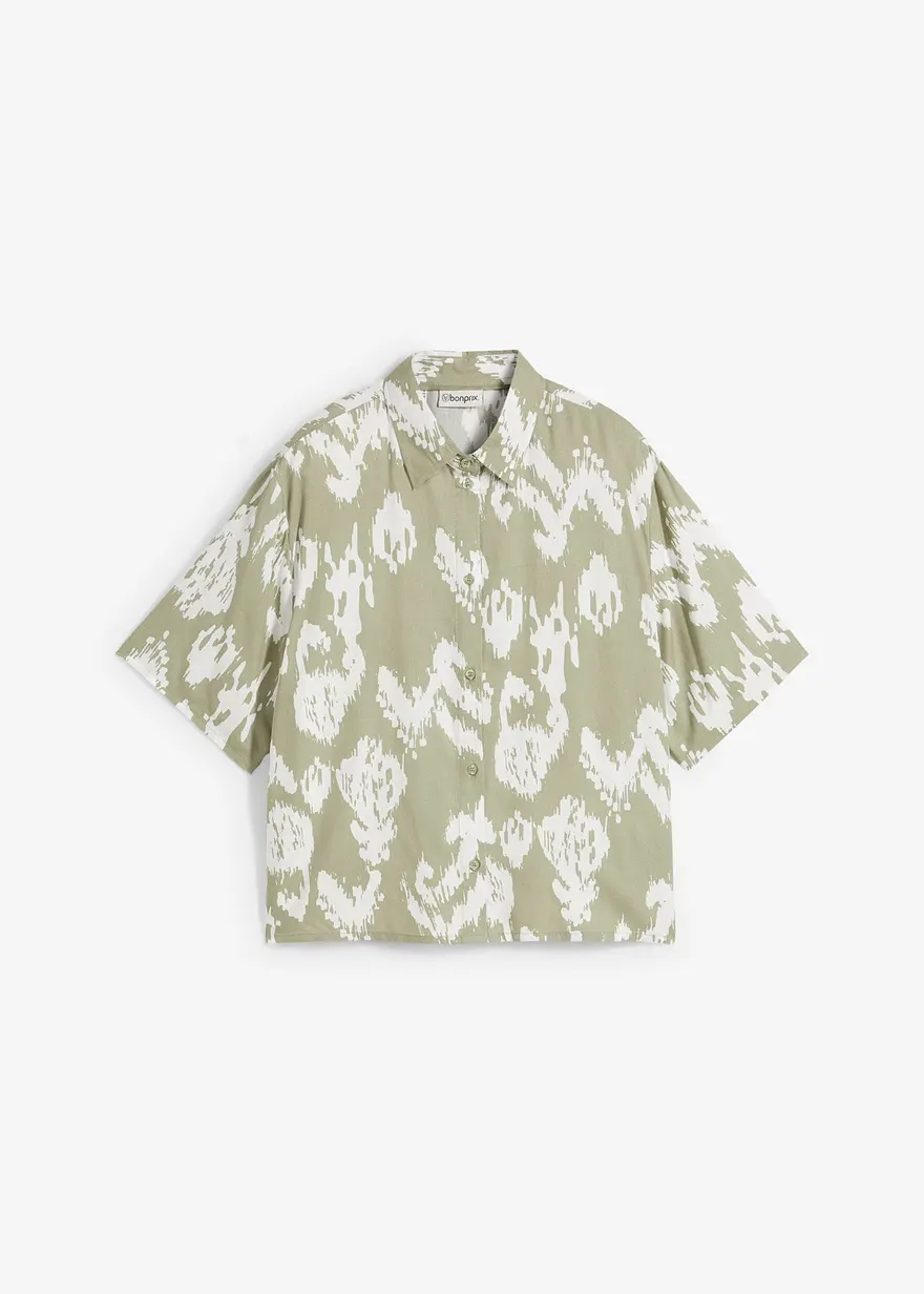 Viskose-Bluse mit Ethnodruck