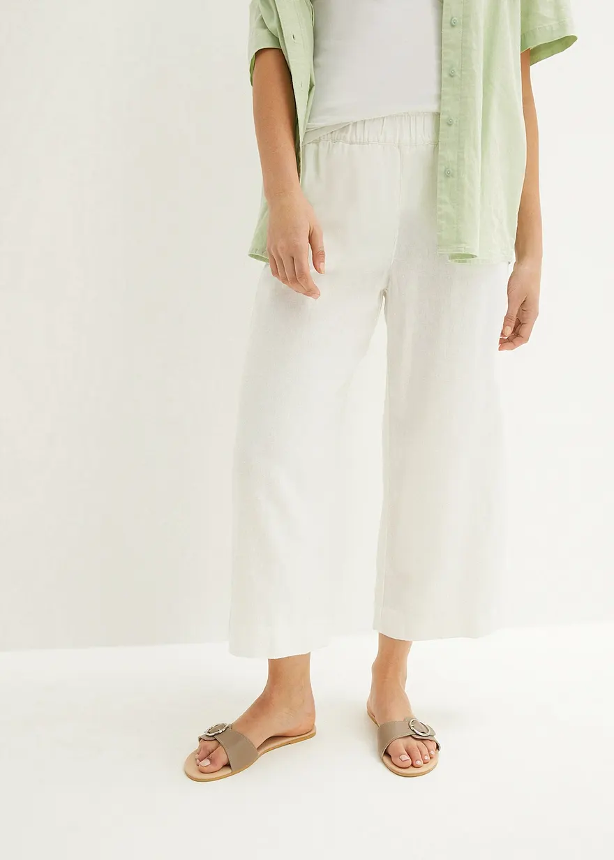 Leinen-Culotte, wadenlang
