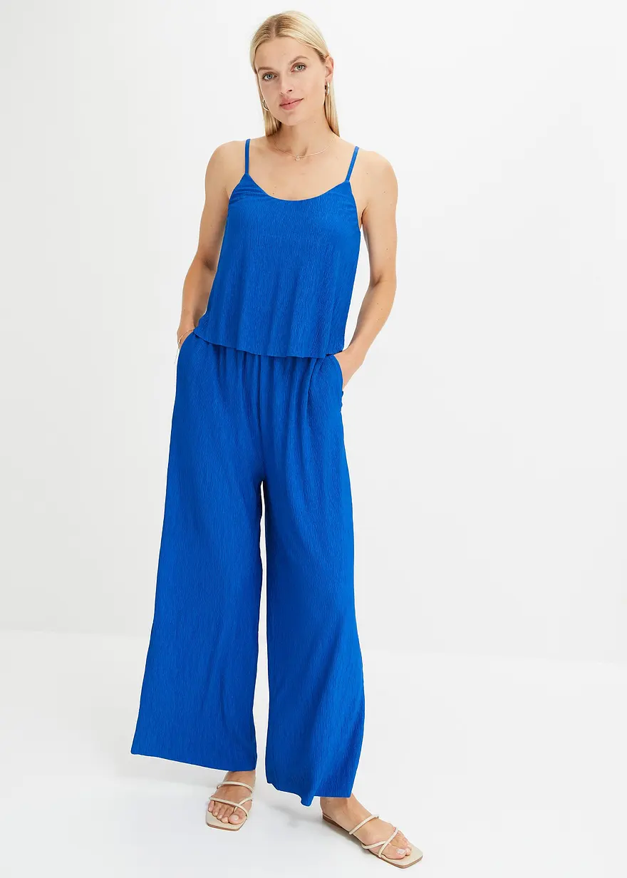 Jerseyplisee-Jumpsuit