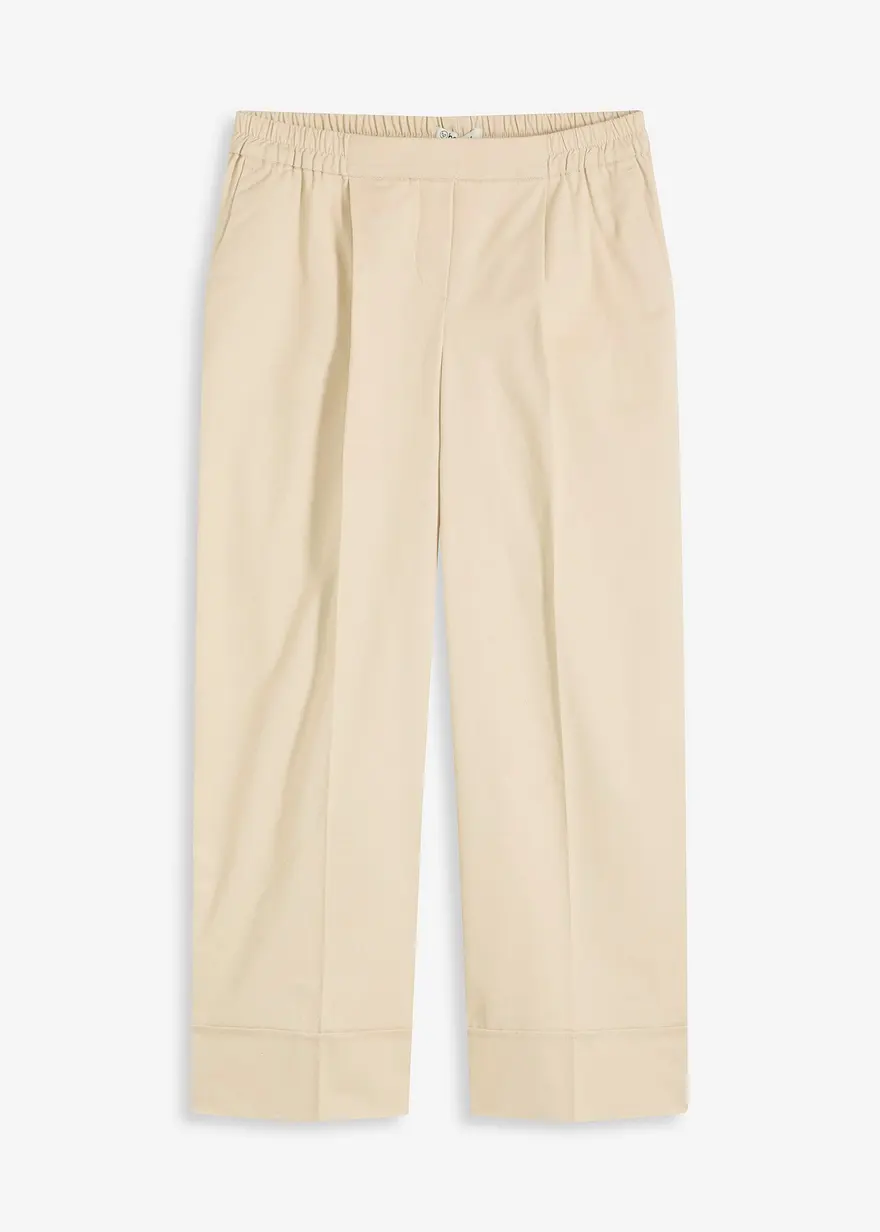 Bundfaltenhose aus Baumwollstretch