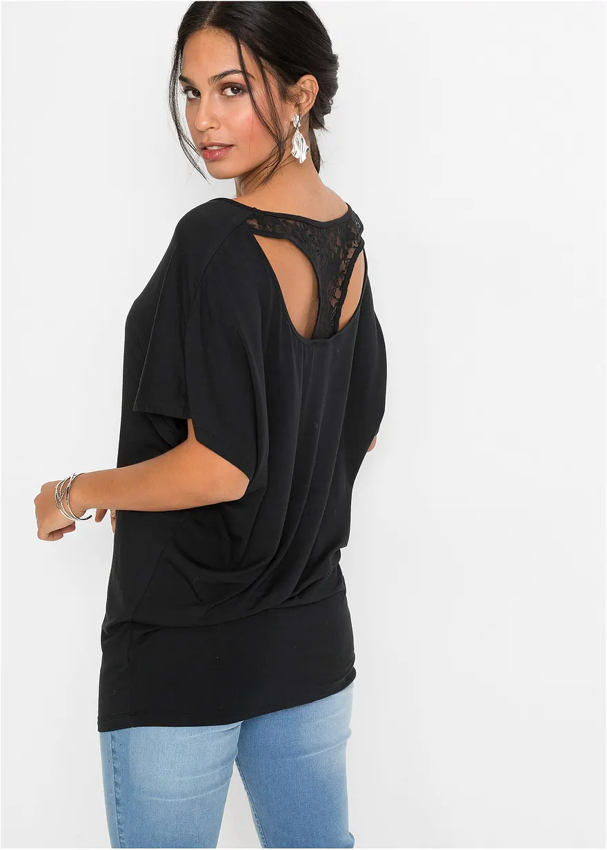 Shirt mit Spitze am Rücken
