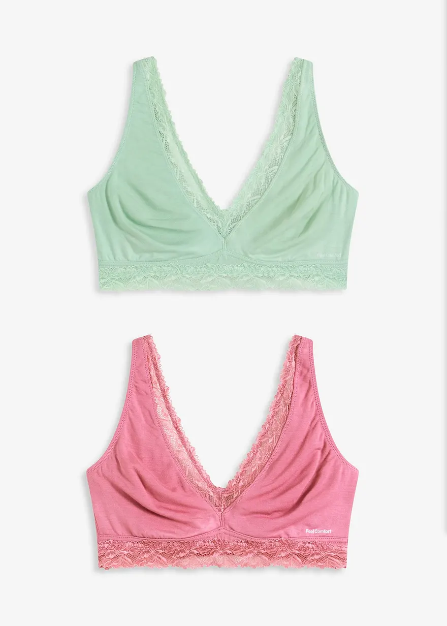 Feel Comfort Bralette aus weichem Material (2er Pack)