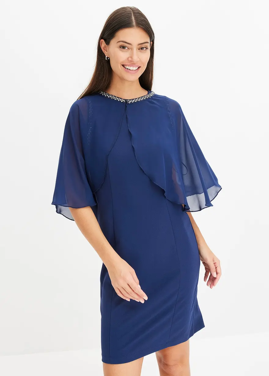 Bodycon-Kleid mit abnehmbarem Cape