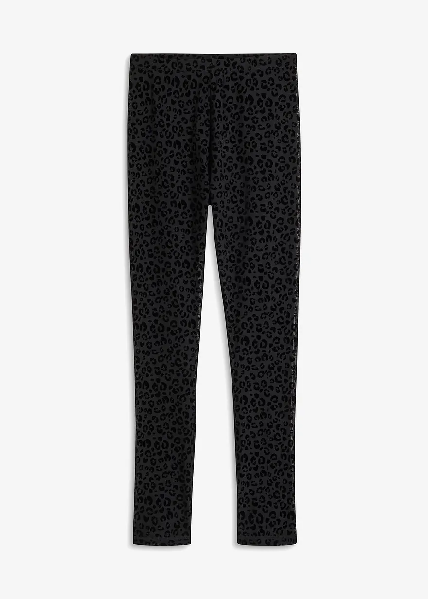Leggings mit Samt Muster