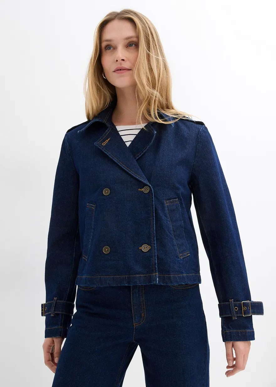 Denim Trenchjacke