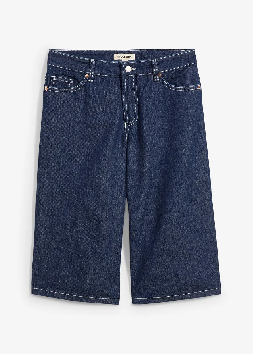 Jeans-Bermuda Mid Waist, Low Stretch