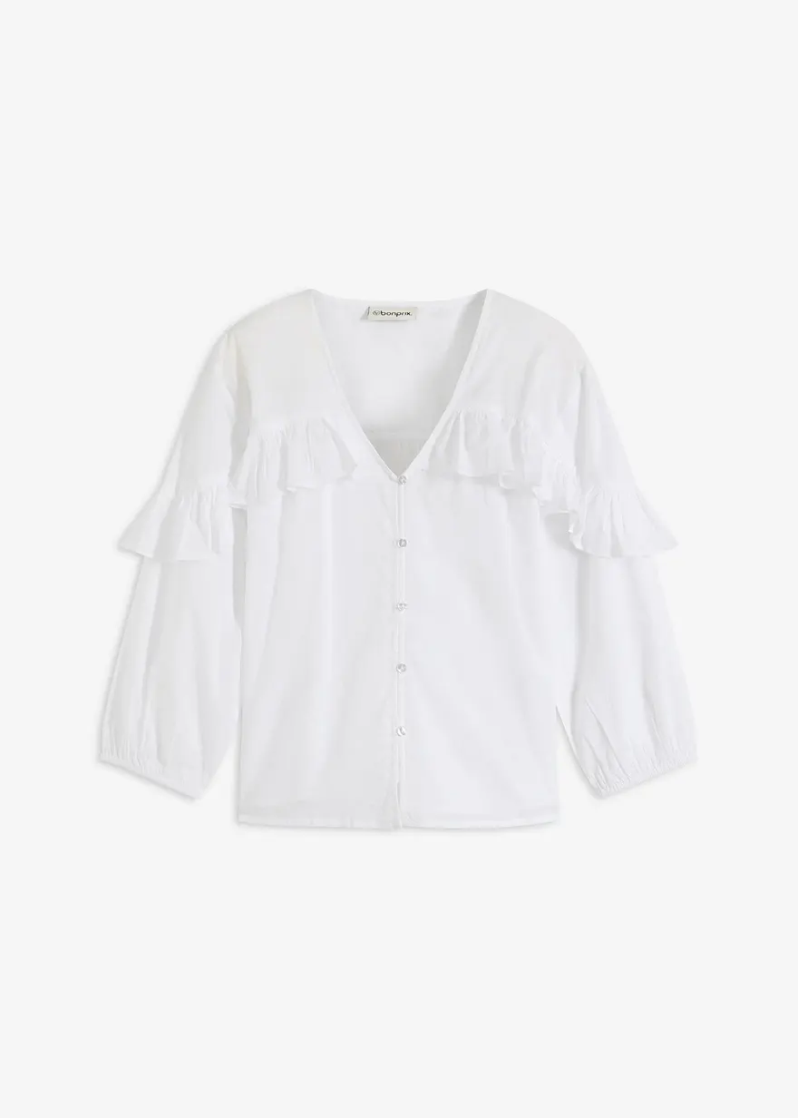 leichte Bluse mit Volants