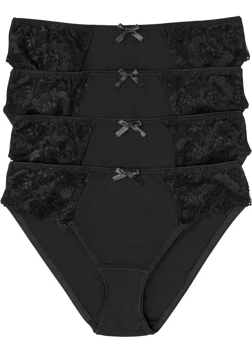 Slip mit Spitze (4er Pack)