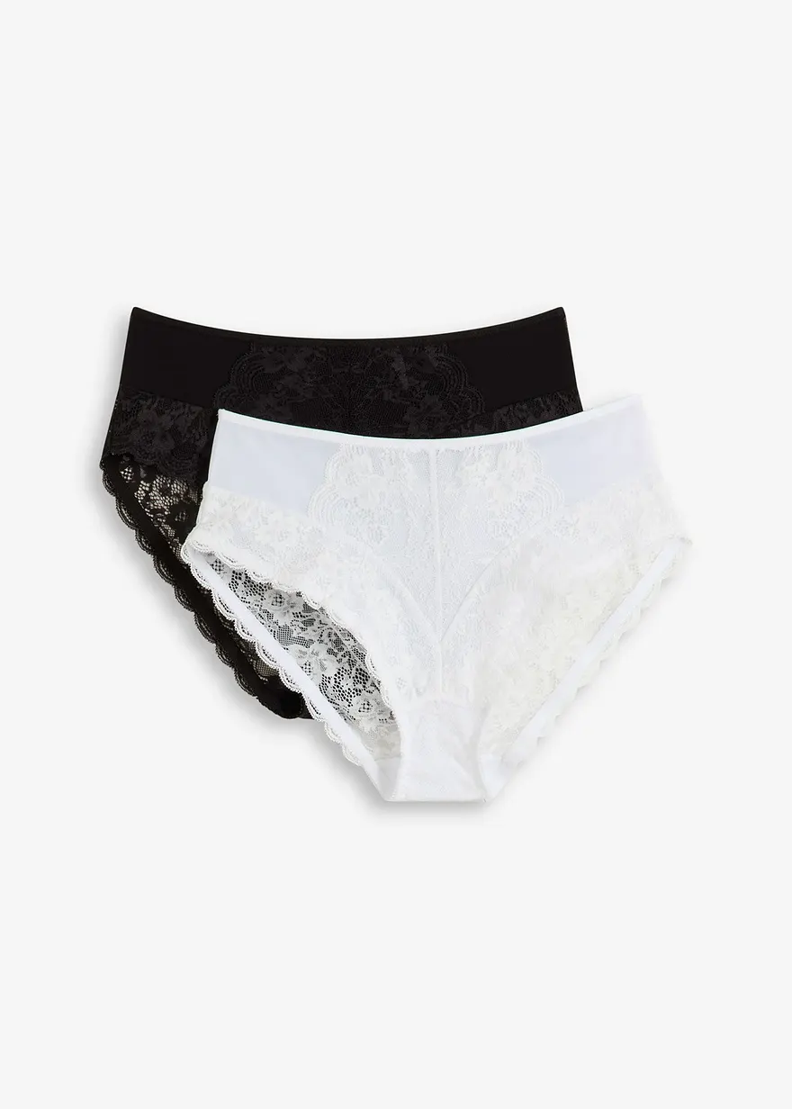 Maxislip mit zarter Spitze (2er Pack)