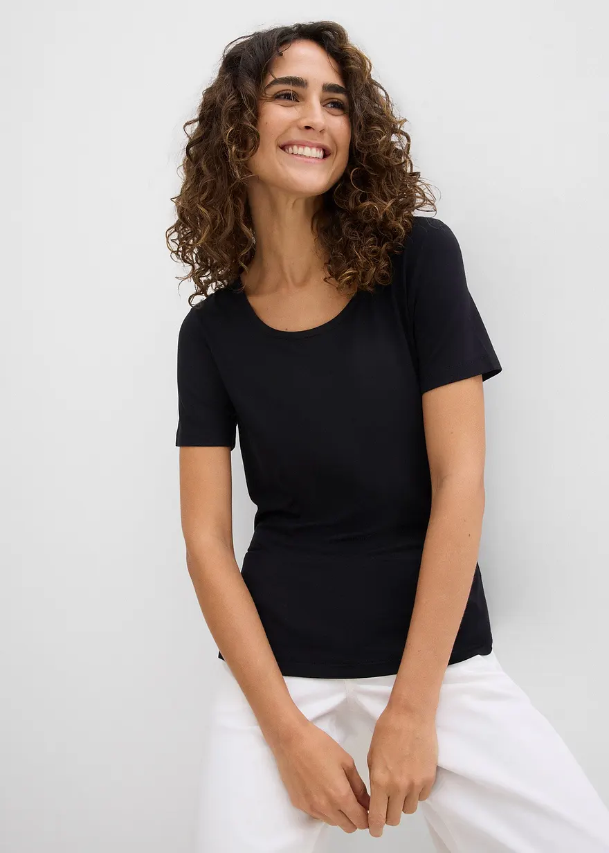 T-Shirt aus softer Viskose (2er Pack)