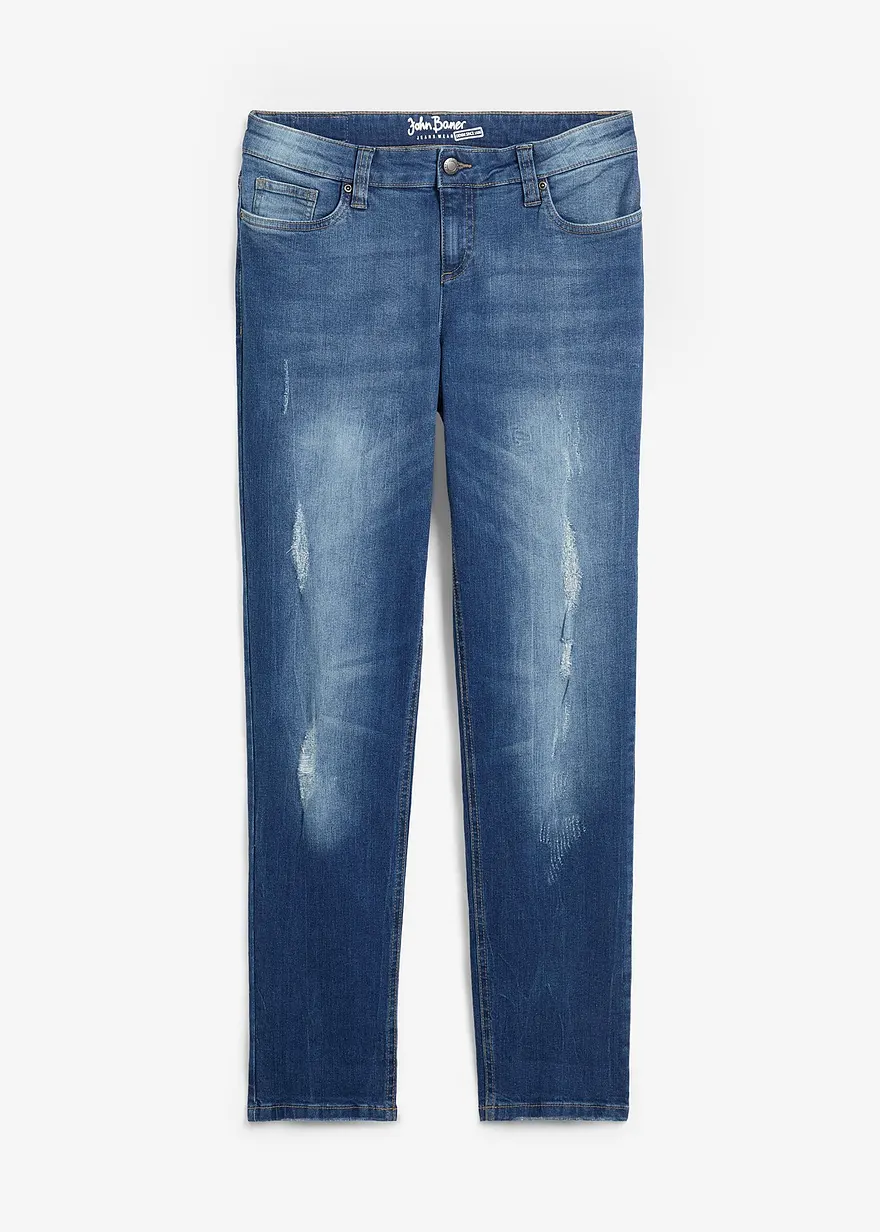 Boyfriend Jeans Mid Waist, Stretch
