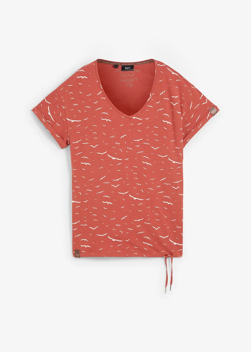 Bedrucktes T-Shirt mit Bindeband