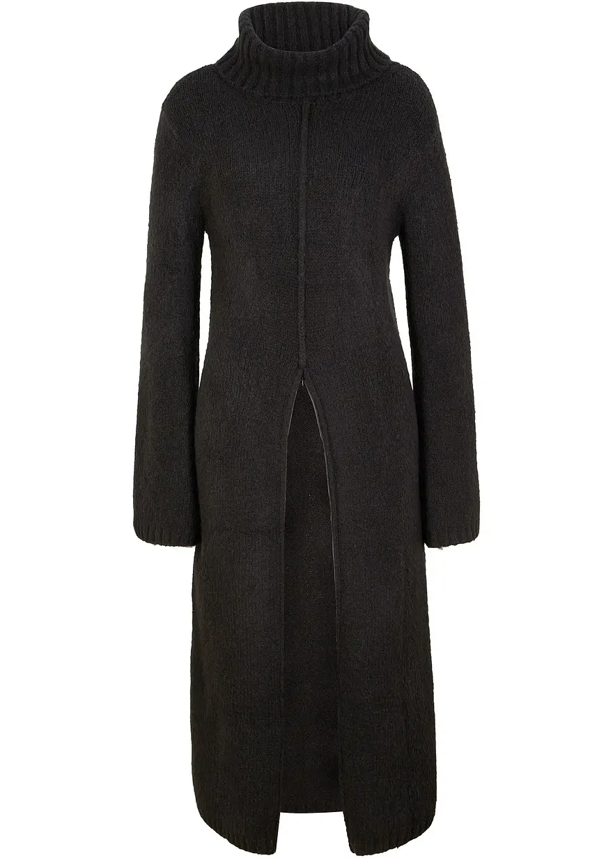 Long-Rollkragenpullover mit Tragevariante