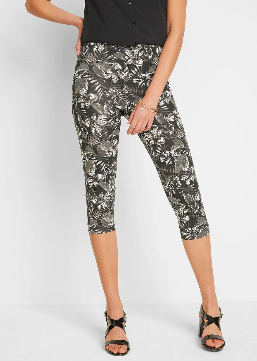 Capri-Leggings aus Baumwoll-Mix