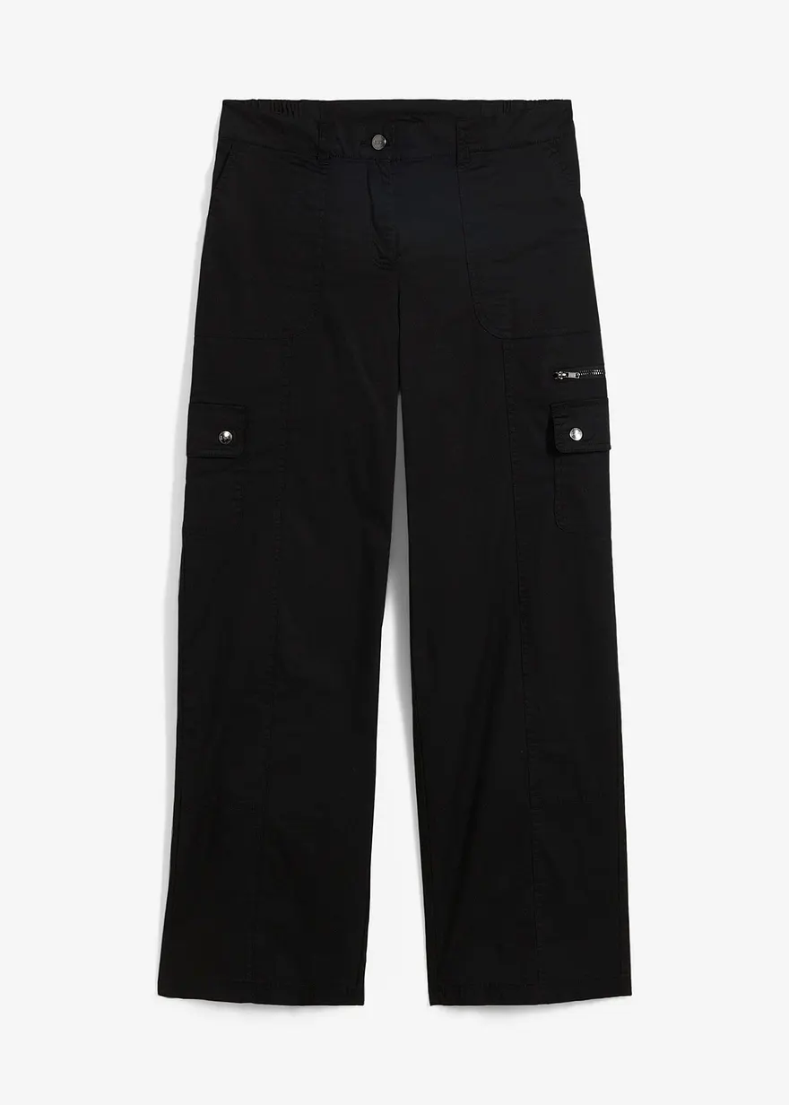 Cargo Jeans aus Baumwolle, Mid Waist