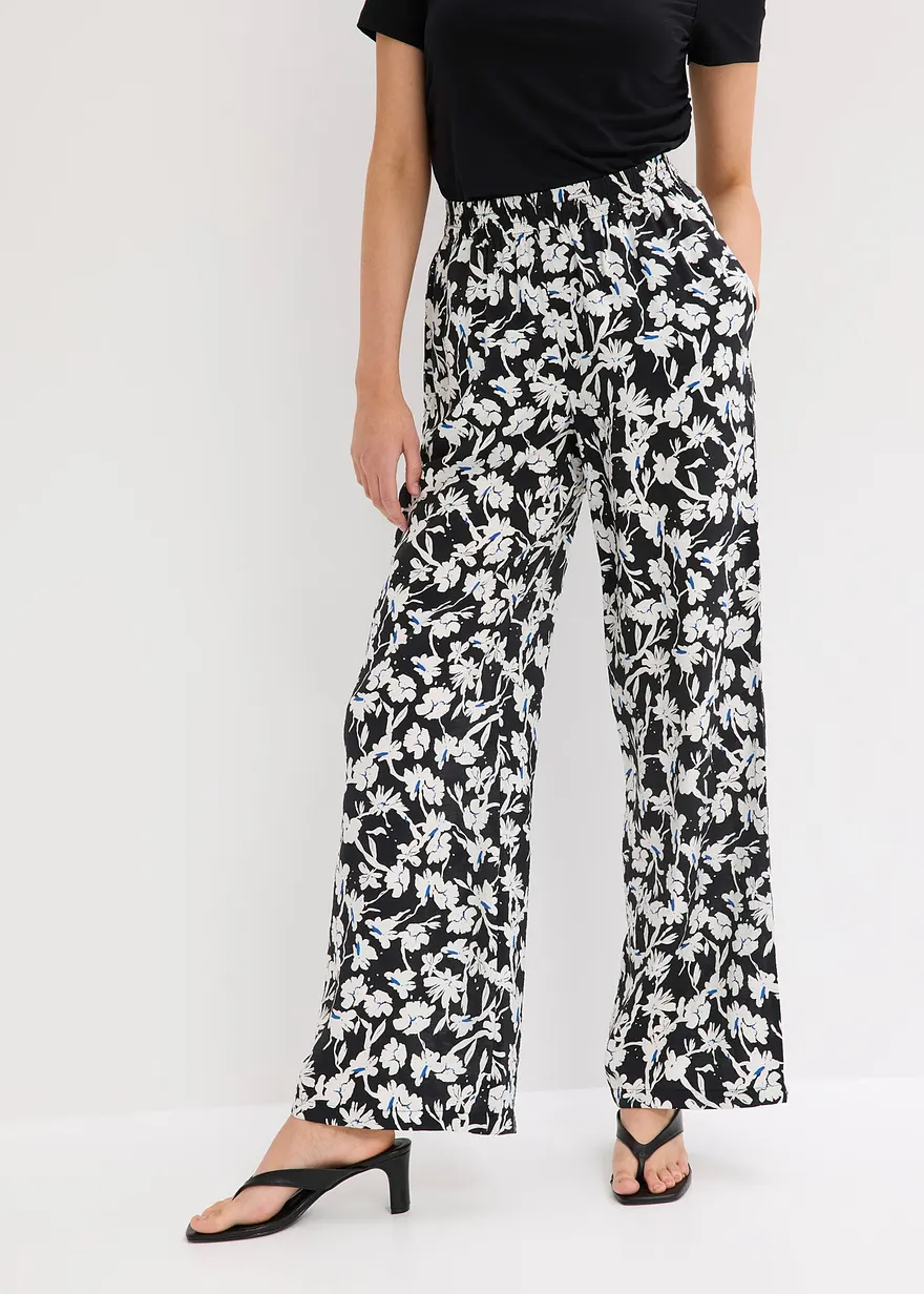 Palazzo-Hose aus strukturiertem Material