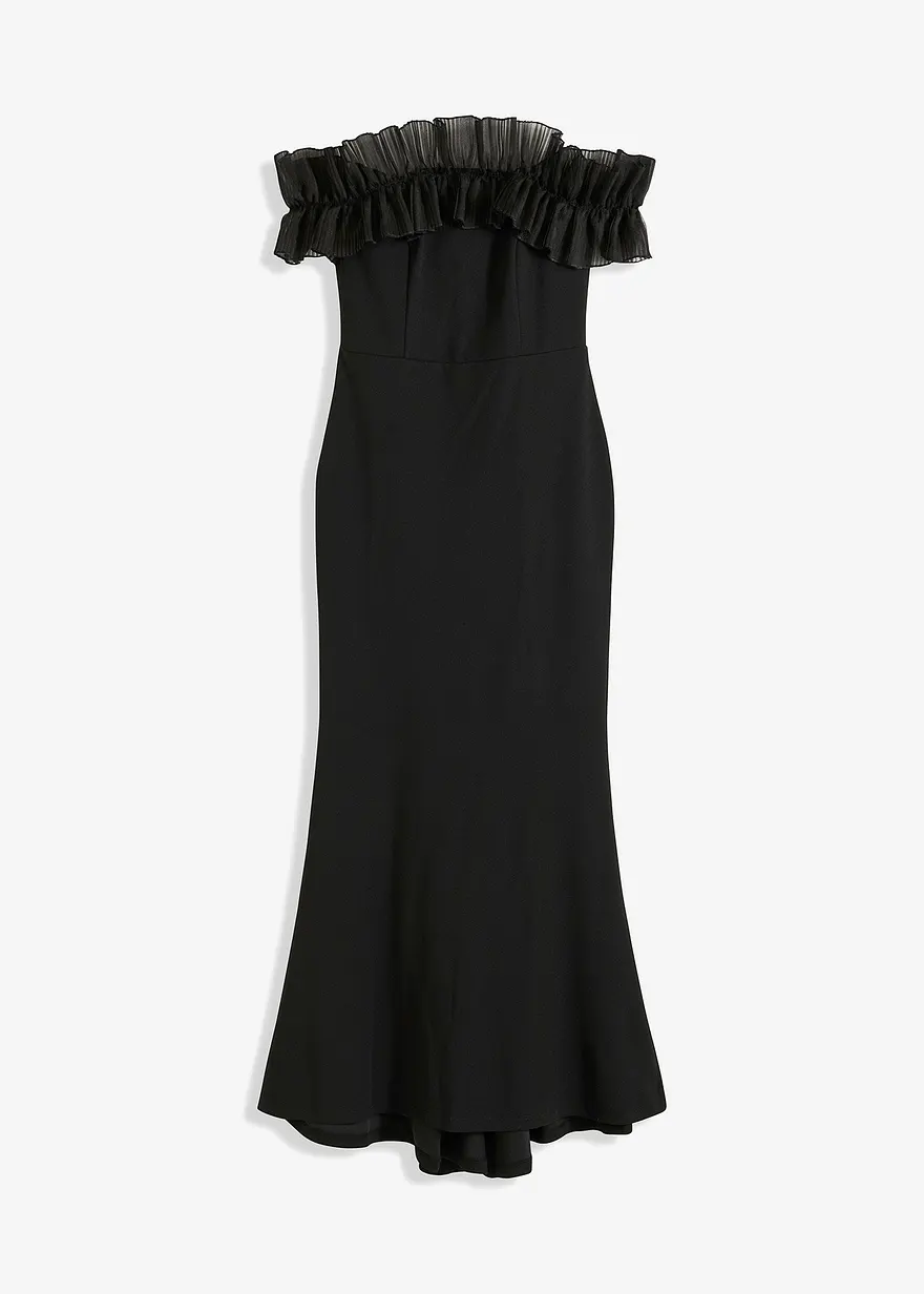 Carmen-Kleid aus strukturiertem Crêpe