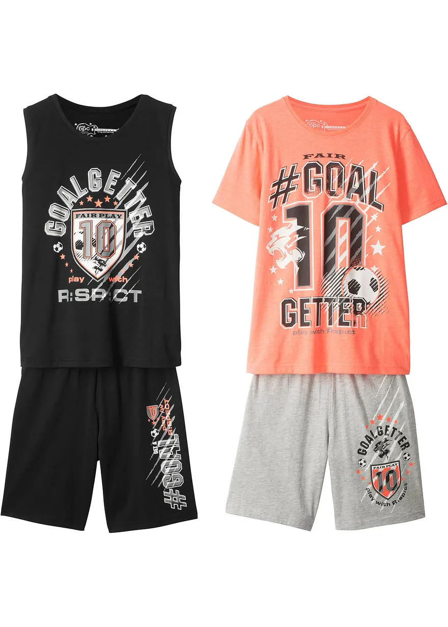 Jungen T-Shirt + Tanktop + Bermudas (4-tlg. Set)
