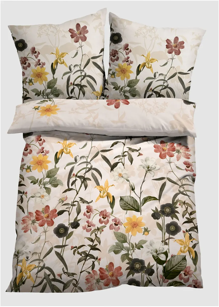 Bettwäsche mit Blumen Design