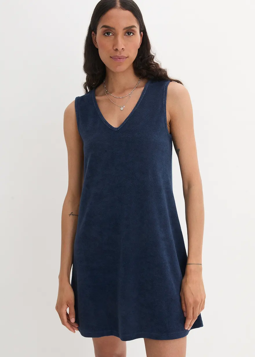 Frottee-Kleid in A-Linie