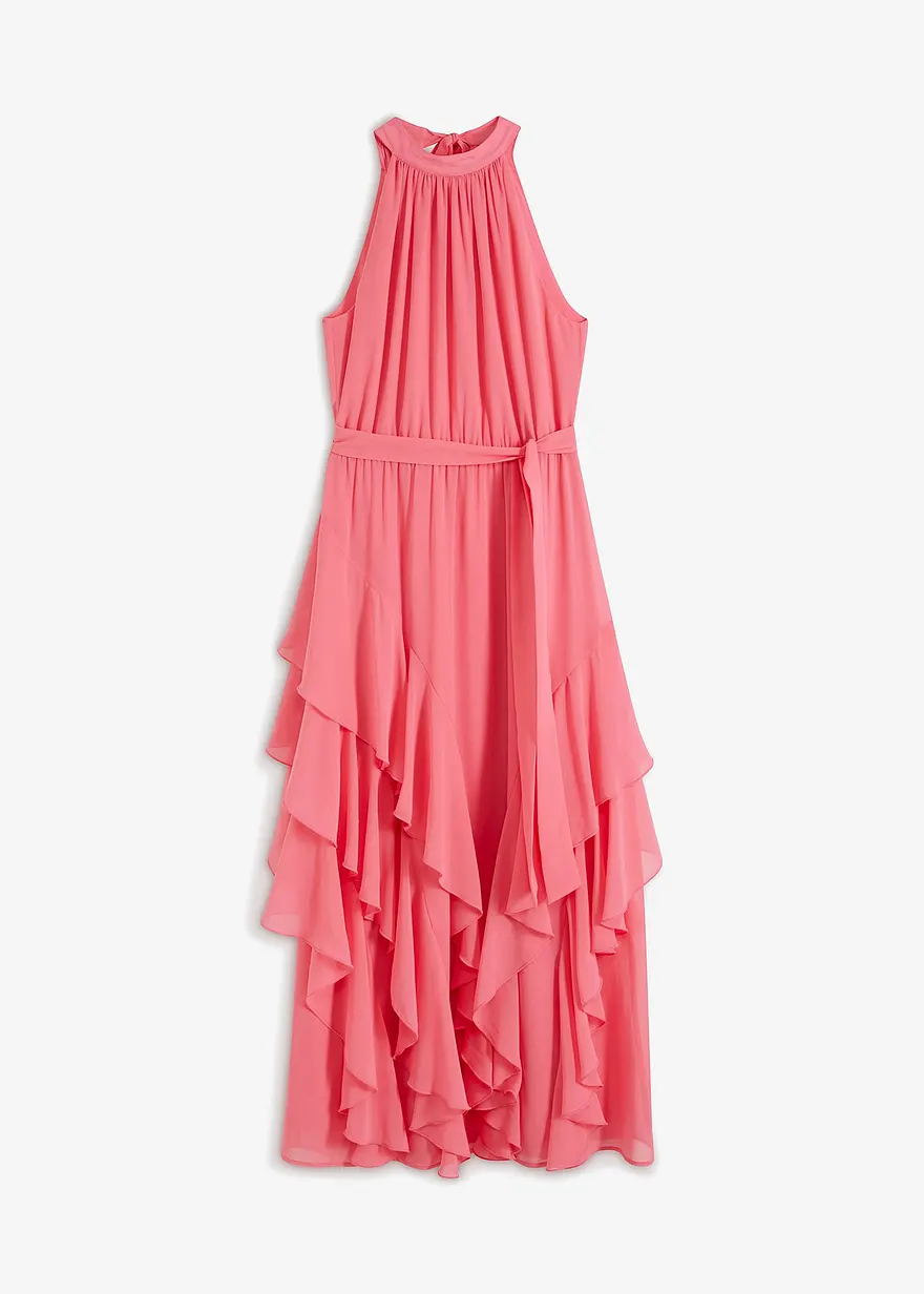 Chiffonkleid mit Volants