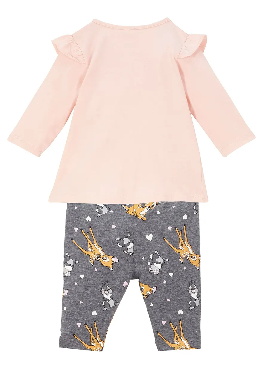 Disney Bambi Shirt und Leggings aus reiner Baumwolle (2-tlg. Set)