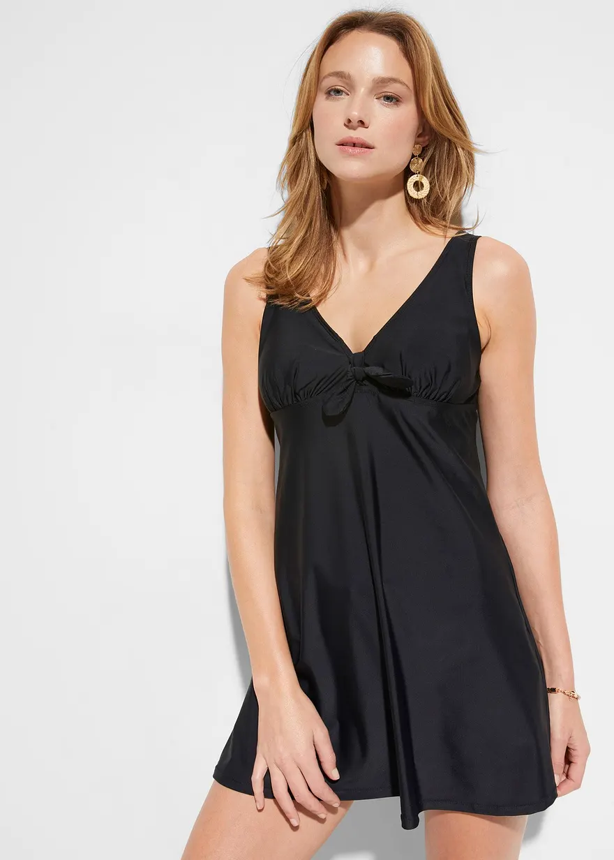 Badekleid mit breiten Trägern