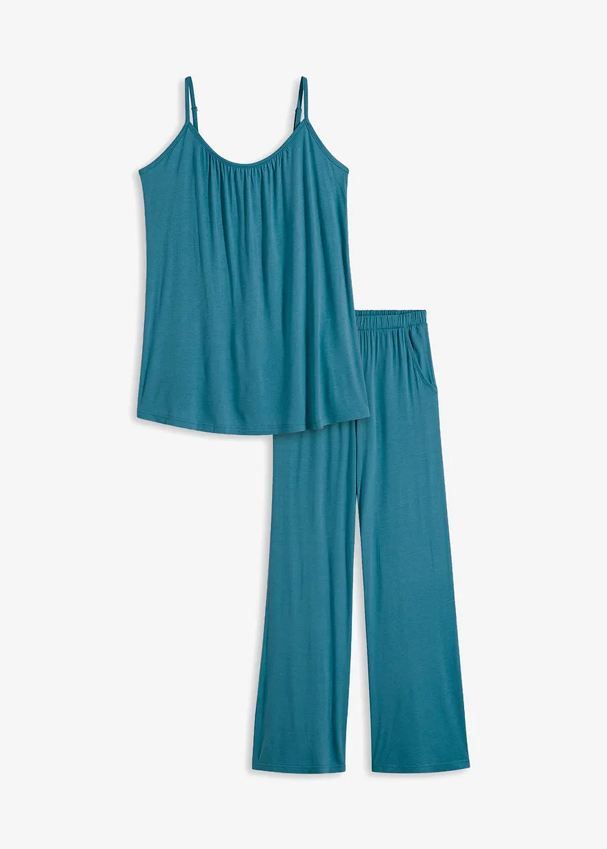 Pyjama mit Spaghettiträgern und Viskose