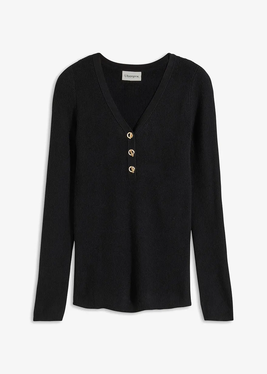 Rippenpullover mit Viskose