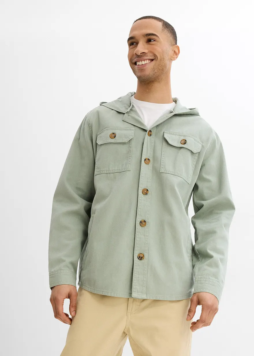 Overshirt mit Kapuze