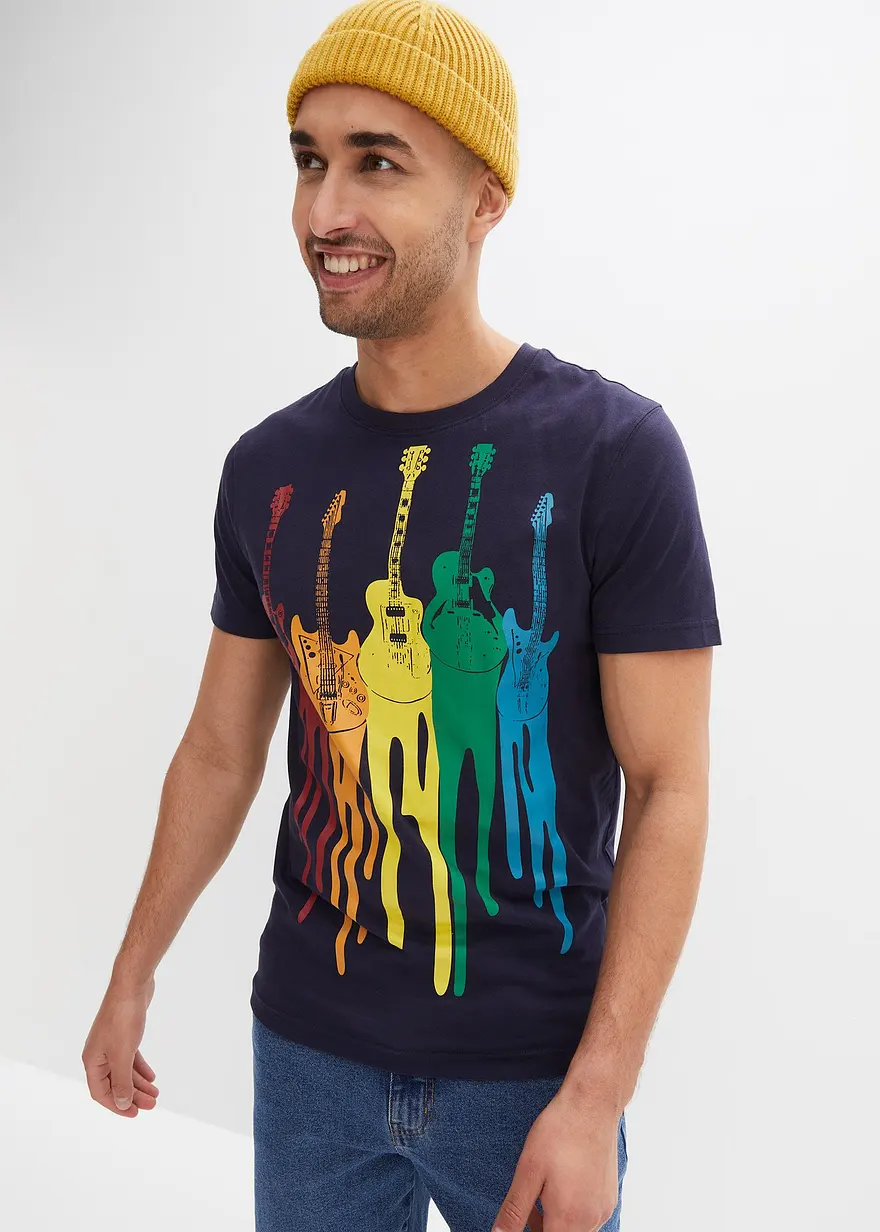 T-Shirt aus reiner Baumwolle, Slim Fit