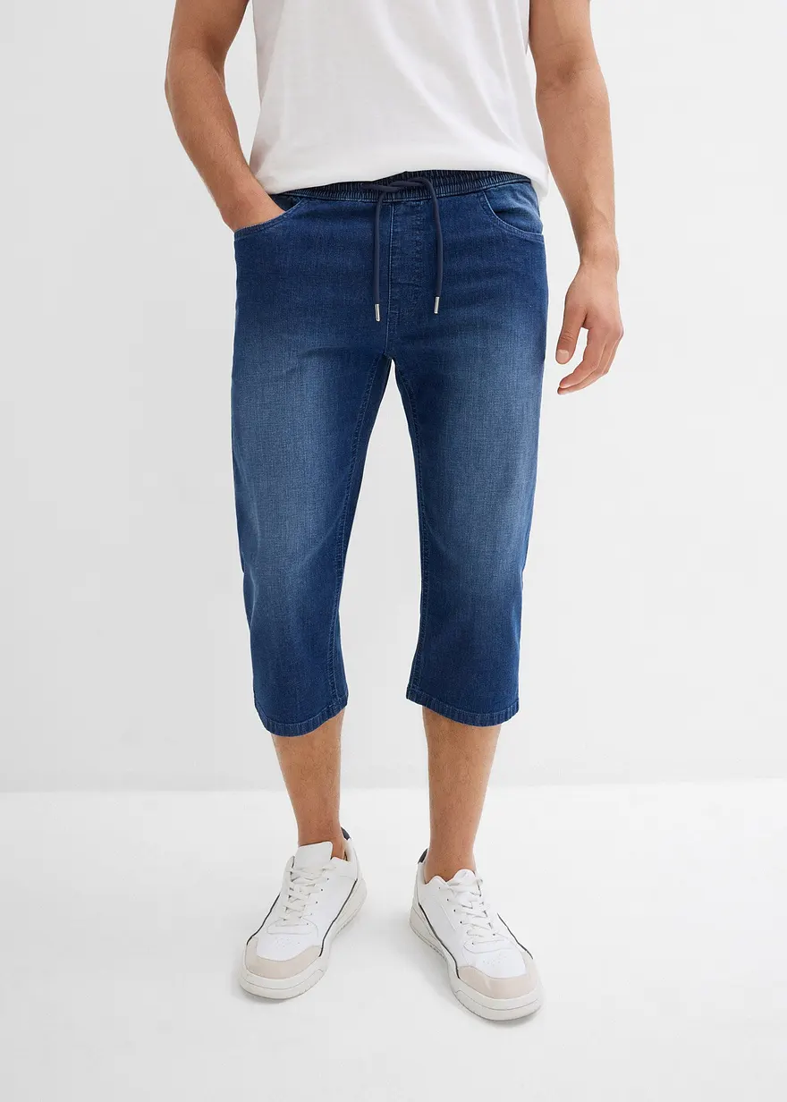 Leichte Regular Fit Schlupf-3/4-Stretch-Jeans, Straight (2er Pack)