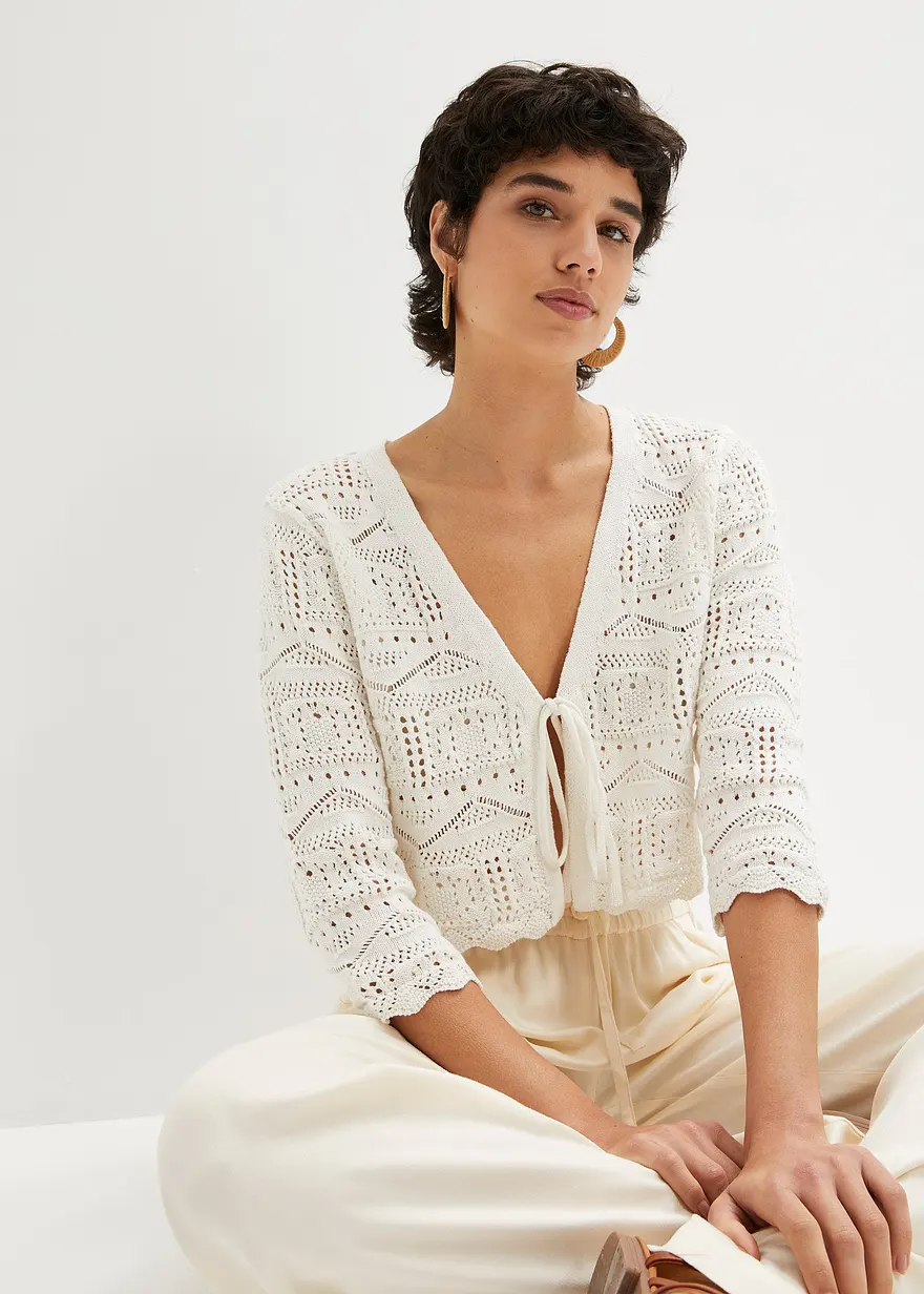 Ajour Bolero mit 3/4 Arm