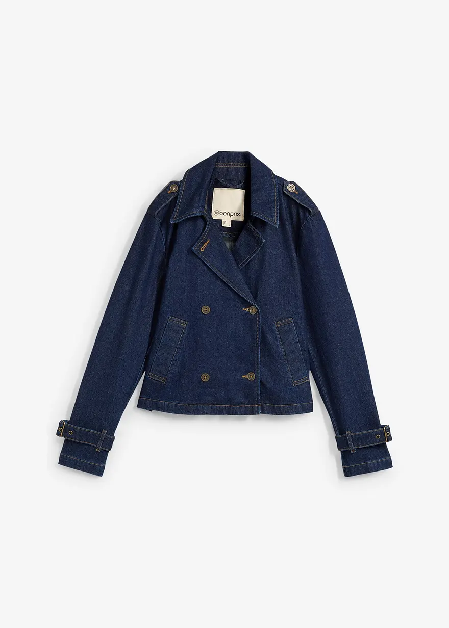 Denim Trenchjacke