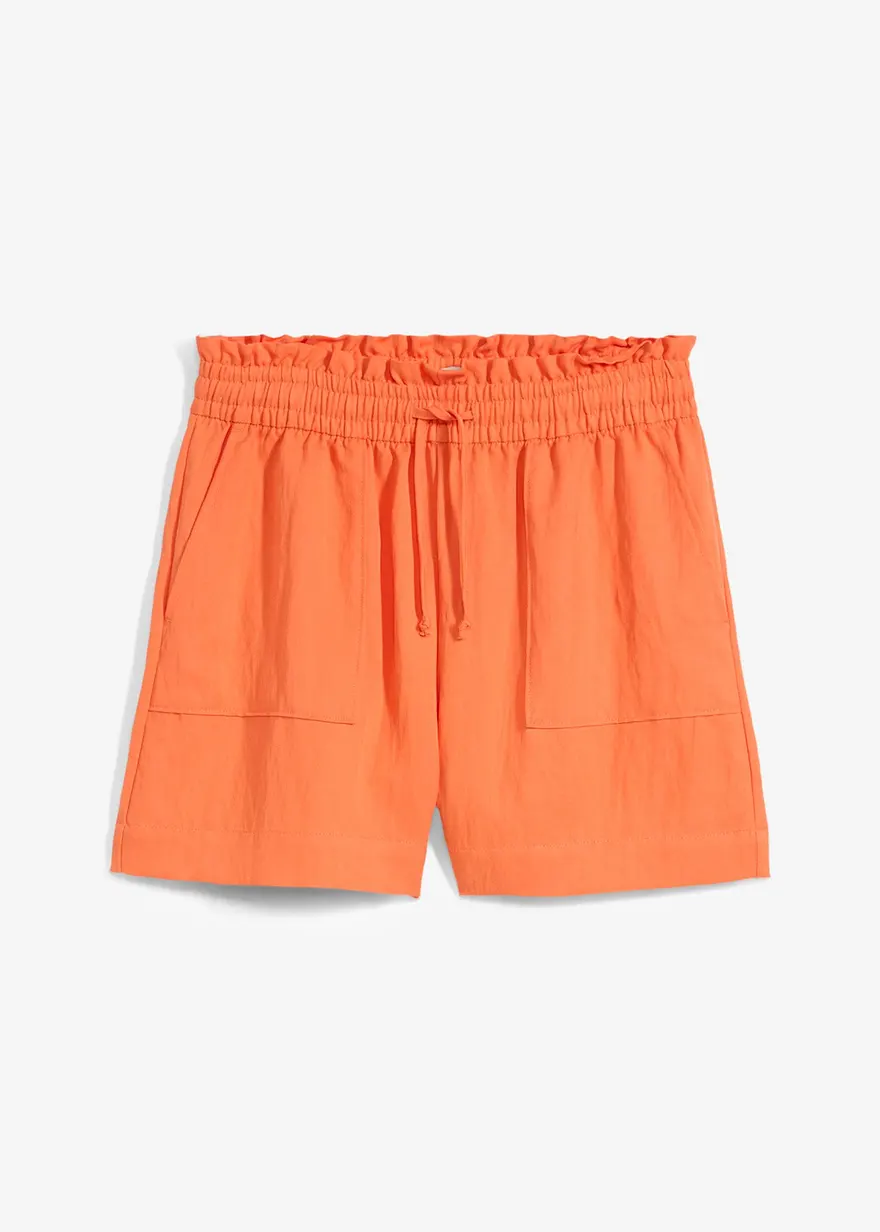 Paperbag-Shorts aus fließendem Lyocell-Mix