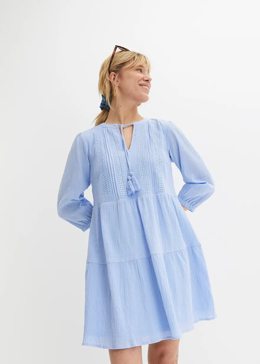 Blusenkleid aus reiner Baumwolle
