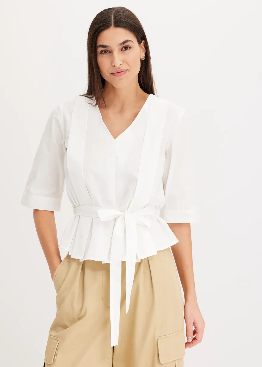 Bluse aus reiner Baumwolle