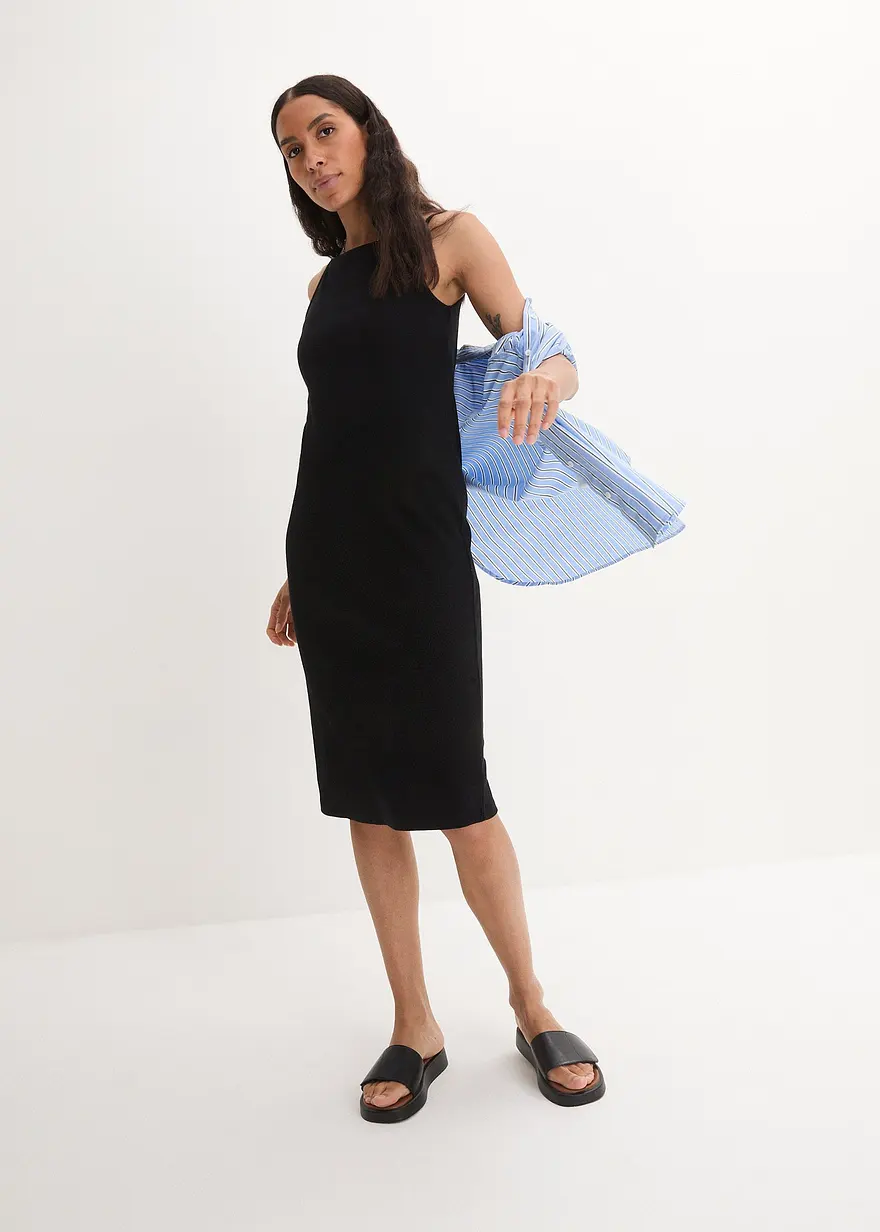 Shirtkleid aus Bio-Baumwolle mit Stretch