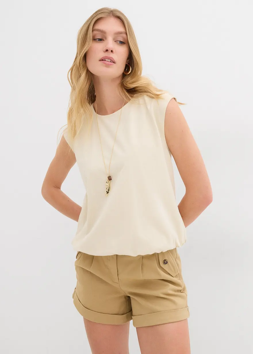 Shirt mit elastischem Bündchen