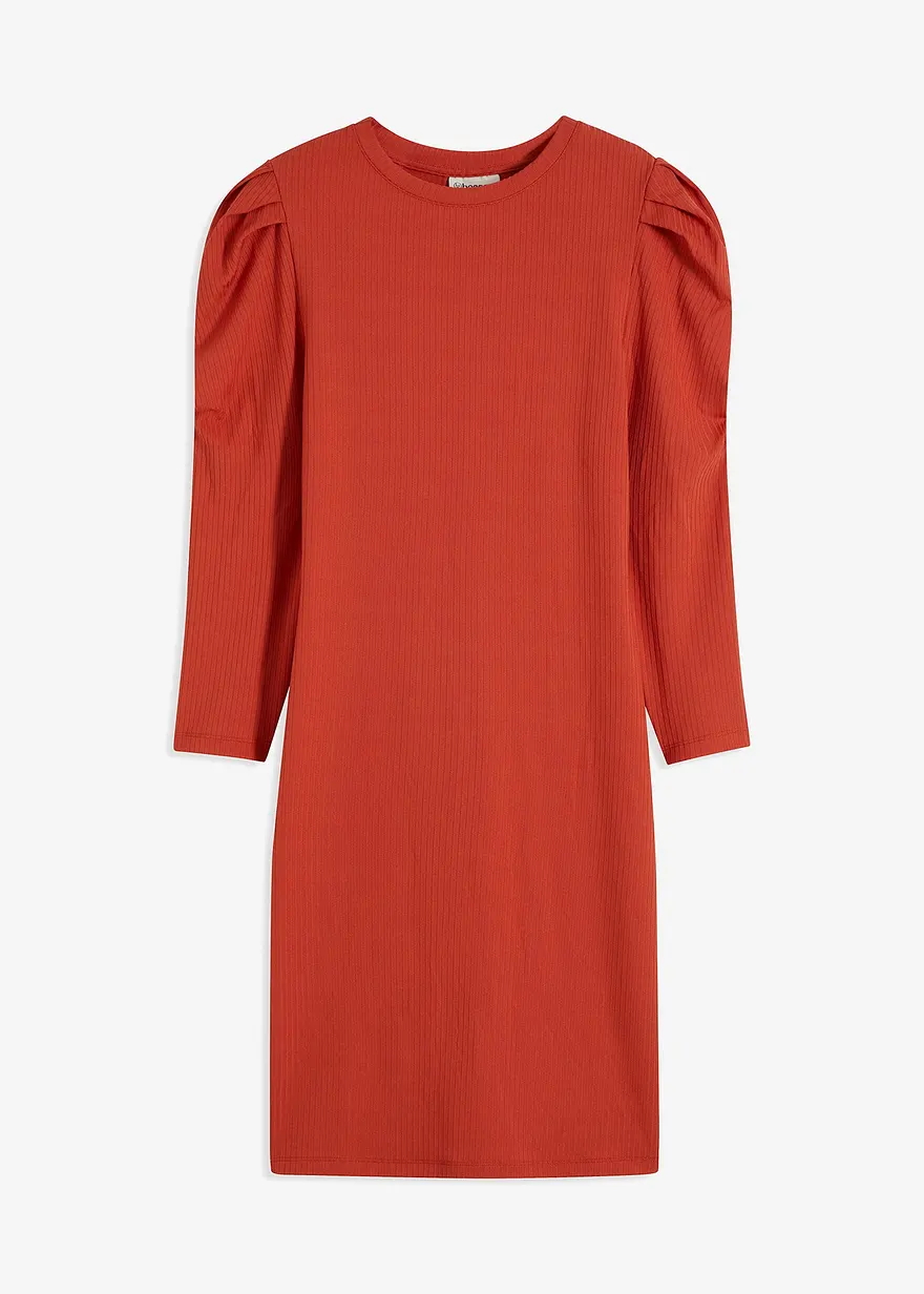 geripptes Jerseykleid