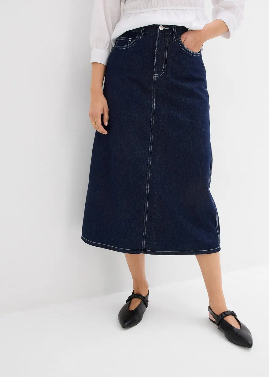 Jeansrock Mid Waist Bequembund, Super Soft